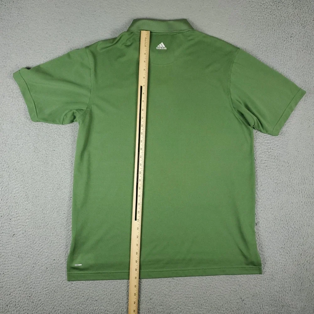 Adidas Polo Shirt Mens Size Large Green Golf Casual Short Sleeve